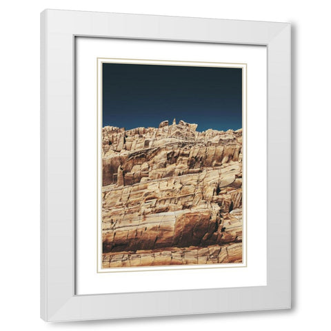 Rock Formations White Modern Wood Framed Art Print with Double Matting by Mossholder, Tim