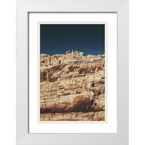 Rock Formations White Modern Wood Framed Art Print with Double Matting by Mossholder, Tim