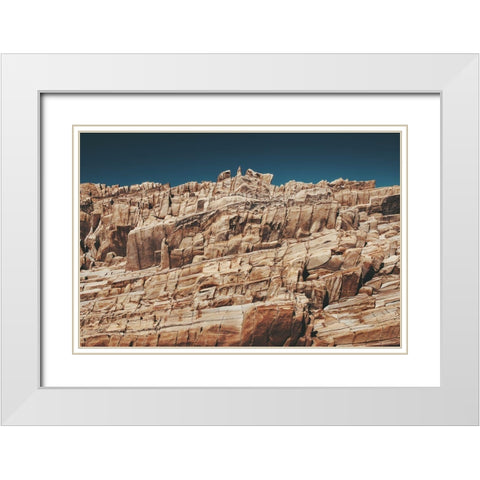 Rock Formations White Modern Wood Framed Art Print with Double Matting by Mossholder, Tim