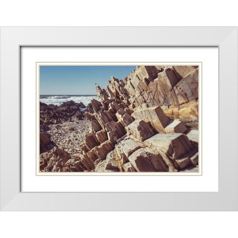Rock Formations White Modern Wood Framed Art Print with Double Matting by Mossholder, Tim