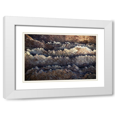 Rock Formations White Modern Wood Framed Art Print with Double Matting by Mossholder, Tim