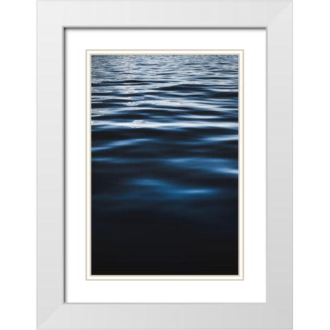 Water Textures White Modern Wood Framed Art Print with Double Matting by Mossholder, Tim