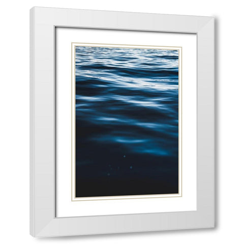 Water Textures White Modern Wood Framed Art Print with Double Matting by Mossholder, Tim