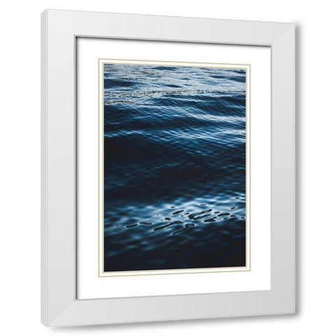 Water Textures White Modern Wood Framed Art Print with Double Matting by Mossholder, Tim