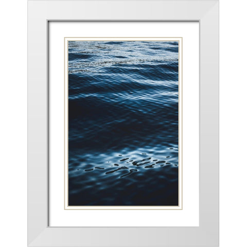 Water Textures White Modern Wood Framed Art Print with Double Matting by Mossholder, Tim