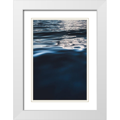 Water Textures White Modern Wood Framed Art Print with Double Matting by Mossholder, Tim