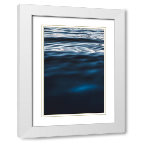 Water Textures White Modern Wood Framed Art Print with Double Matting by Mossholder, Tim