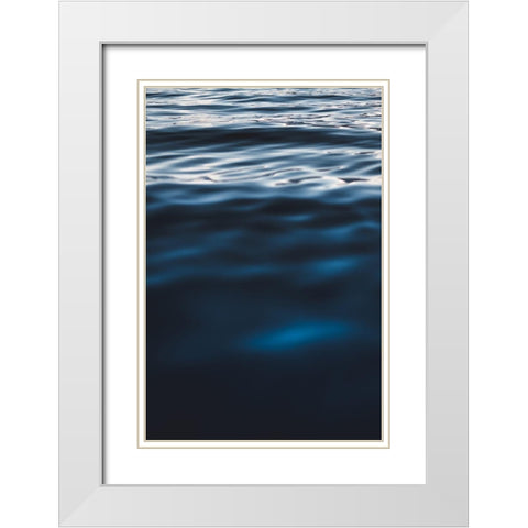 Water Textures White Modern Wood Framed Art Print with Double Matting by Mossholder, Tim