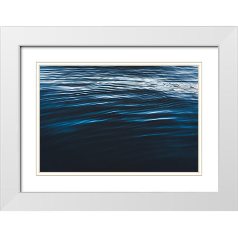 Water Textures White Modern Wood Framed Art Print with Double Matting by Mossholder, Tim