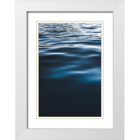 Water Textures White Modern Wood Framed Art Print with Double Matting by Mossholder, Tim