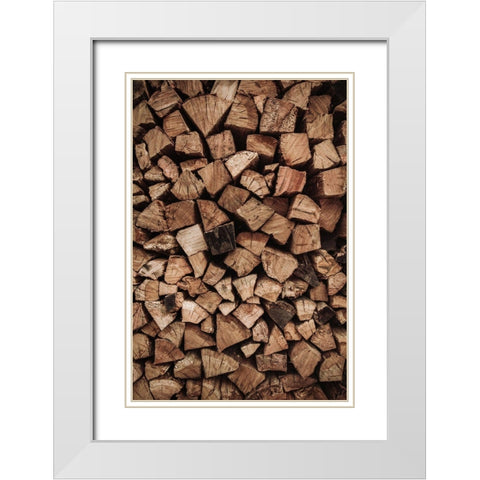 Wood White Modern Wood Framed Art Print with Double Matting by Mossholder, Tim