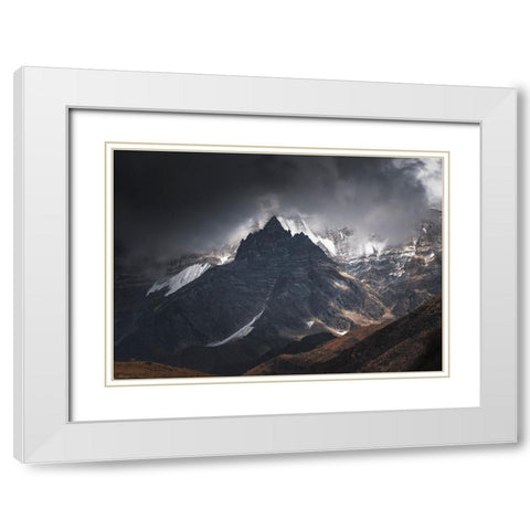 Thr Scene.. White Modern Wood Framed Art Print with Double Matting by Chatterjee, Chayan