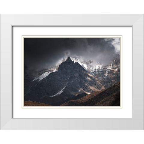 Thr Scene.. White Modern Wood Framed Art Print with Double Matting by Chatterjee, Chayan