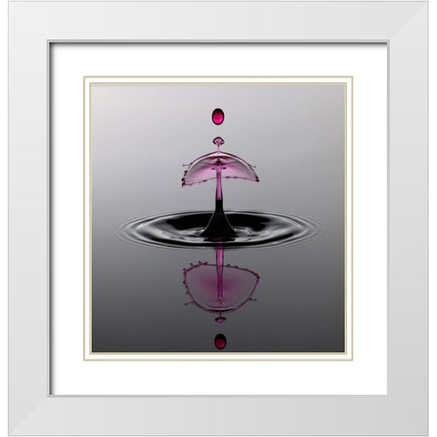 Water Art White Modern Wood Framed Art Print with Double Matting by Schade, Peter