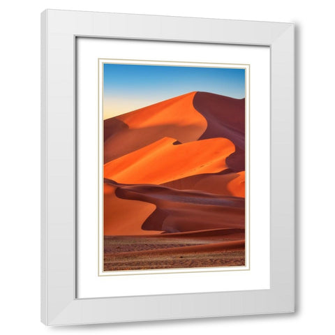 Sossusvlei White Modern Wood Framed Art Print with Double Matting by Zheng, Michael
