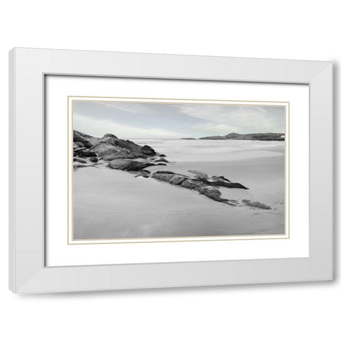 Breathless White Modern Wood Framed Art Print with Double Matting by Brodecka, Aleksandra