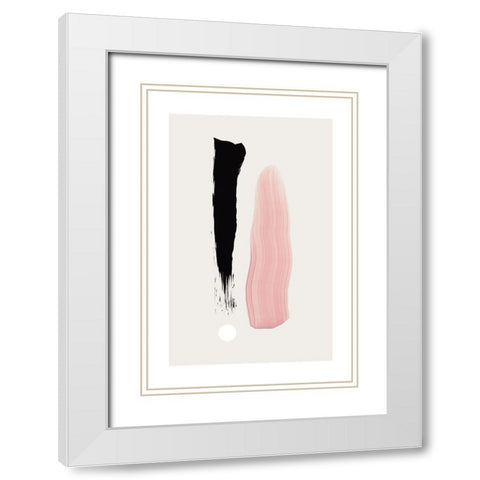 First Touch White Modern Wood Framed Art Print with Double Matting by Sawall, Anastasia