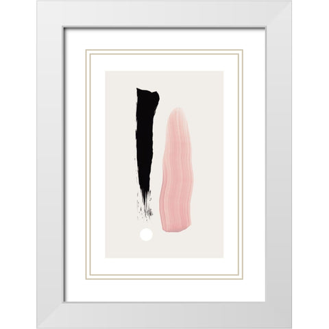 First Touch White Modern Wood Framed Art Print with Double Matting by Sawall, Anastasia