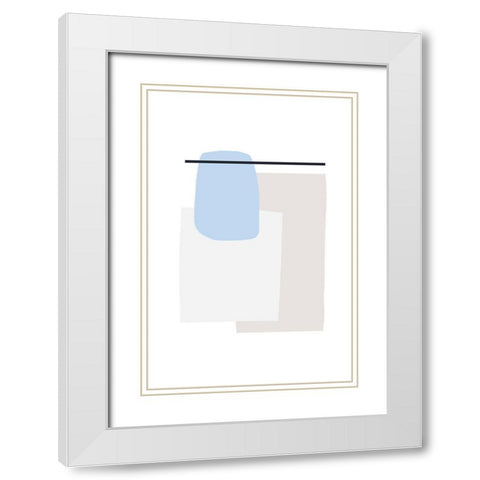 Life in Layers White Modern Wood Framed Art Print with Double Matting by Sawall, Anastasia