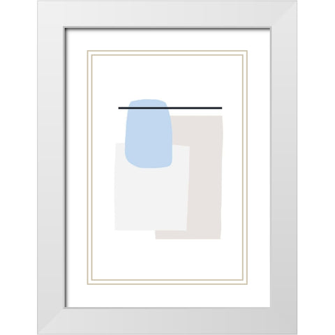 Life in Layers White Modern Wood Framed Art Print with Double Matting by Sawall, Anastasia
