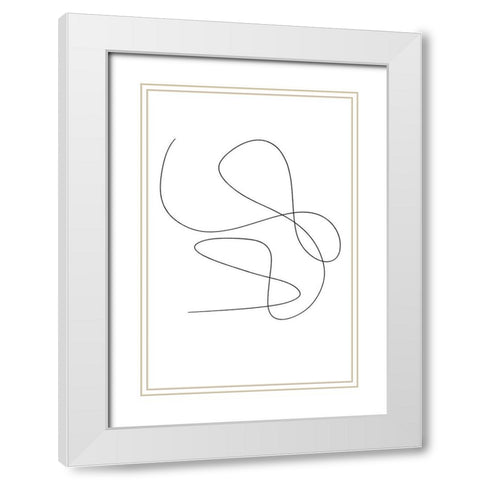 Light and Tender White Modern Wood Framed Art Print with Double Matting by Sawall, Anastasia