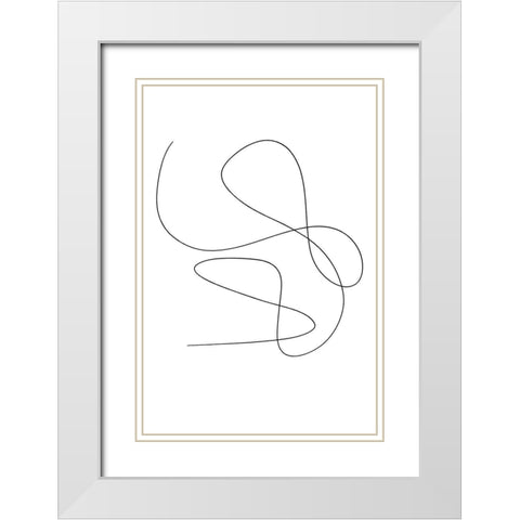 Light and Tender White Modern Wood Framed Art Print with Double Matting by Sawall, Anastasia