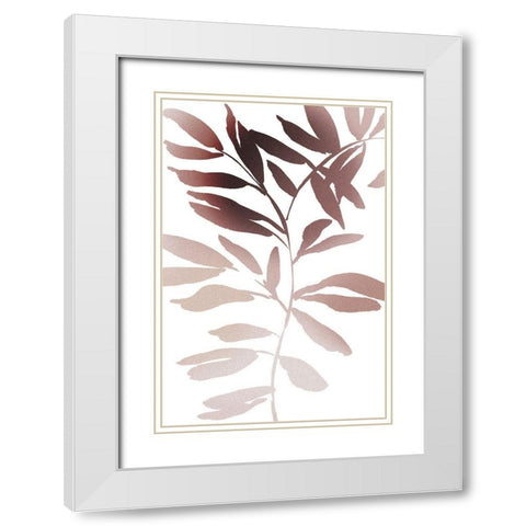 Lovely Leaves White Modern Wood Framed Art Print with Double Matting by Sawall, Anastasia