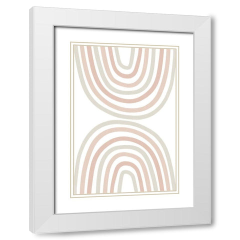 Double Rainbow White Modern Wood Framed Art Print with Double Matting by Sawall, Anastasia