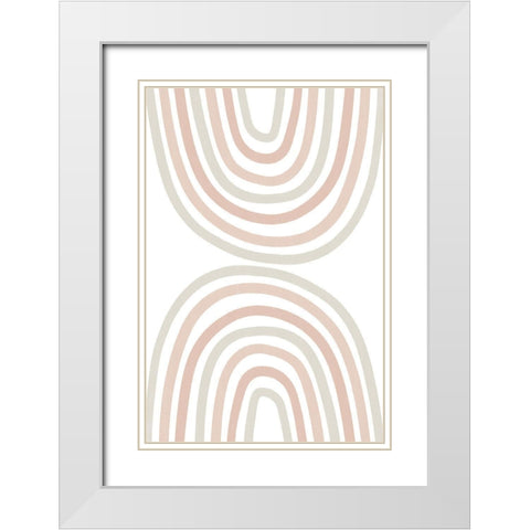 Double Rainbow White Modern Wood Framed Art Print with Double Matting by Sawall, Anastasia