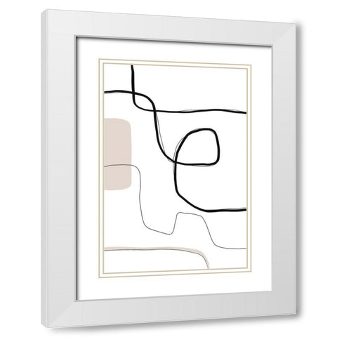 One Way or Another White Modern Wood Framed Art Print with Double Matting by Sawall, Anastasia
