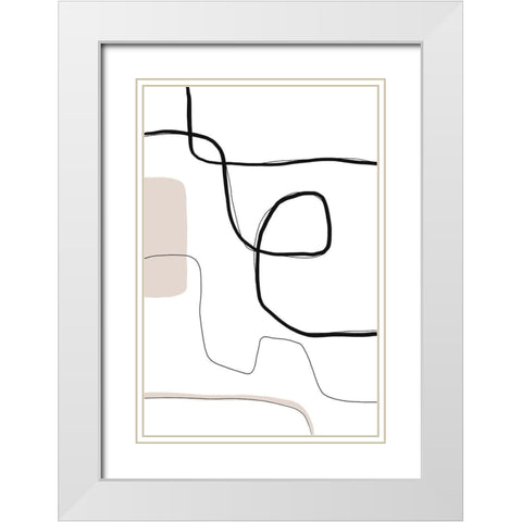 One Way or Another White Modern Wood Framed Art Print with Double Matting by Sawall, Anastasia