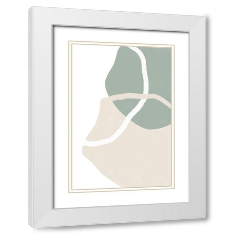 Free Forms Two and a half White Modern Wood Framed Art Print with Double Matting by Sawall, Anastasia