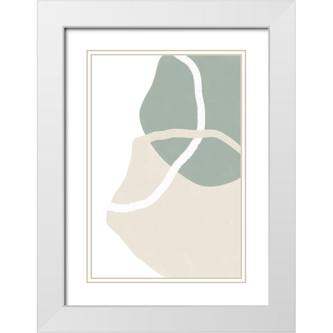 Free Forms Two and a half White Modern Wood Framed Art Print with Double Matting by Sawall, Anastasia