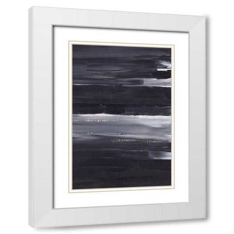 Shades of Blue White Modern Wood Framed Art Print with Double Matting by Sawall, Anastasia