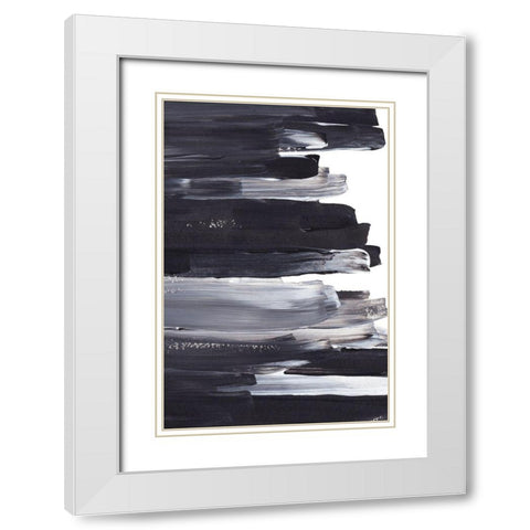 Wave after Wave White Modern Wood Framed Art Print with Double Matting by Sawall, Anastasia