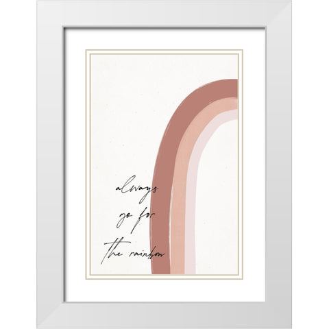 Always go for the Rainbow White Modern Wood Framed Art Print with Double Matting by Sawall, Anastasia