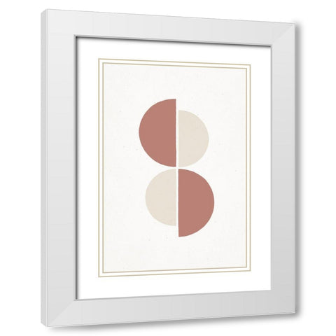 Rust and Sand - Duo White Modern Wood Framed Art Print with Double Matting by Sawall, Anastasia