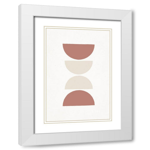 Rust and Sand - Lungo White Modern Wood Framed Art Print with Double Matting by Sawall, Anastasia