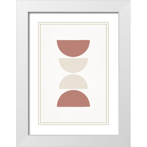 Rust and Sand - Lungo White Modern Wood Framed Art Print with Double Matting by Sawall, Anastasia