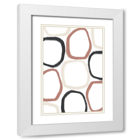 Three Stones - All Over White Modern Wood Framed Art Print with Double Matting by Sawall, Anastasia