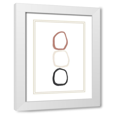 Three Stones - On Top White Modern Wood Framed Art Print with Double Matting by Sawall, Anastasia
