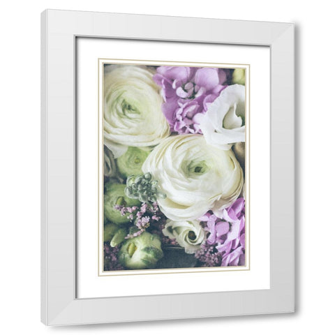 Lovely Ranunculus White Modern Wood Framed Art Print with Double Matting by Sawall, Anastasia