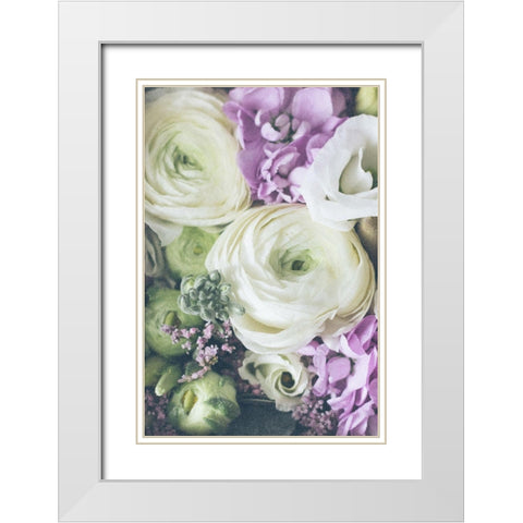 Lovely Ranunculus White Modern Wood Framed Art Print with Double Matting by Sawall, Anastasia