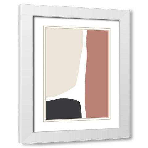 Natural Shades Trio White Modern Wood Framed Art Print with Double Matting by Sawall, Anastasia