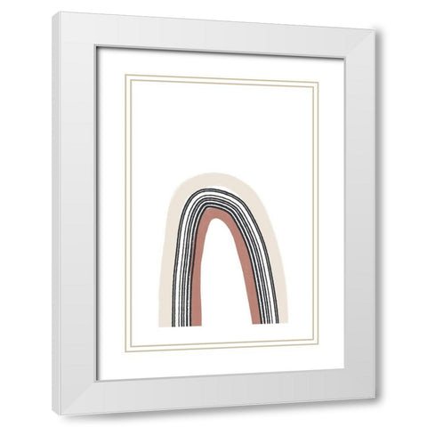 Textured Rainbow White Modern Wood Framed Art Print with Double Matting by Sawall, Anastasia