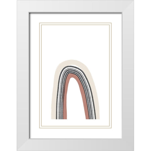 Textured Rainbow White Modern Wood Framed Art Print with Double Matting by Sawall, Anastasia