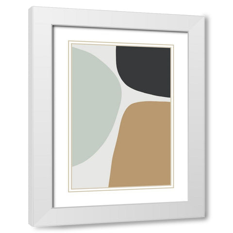 Natural Trio White Modern Wood Framed Art Print with Double Matting by Sawall, Anastasia
