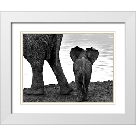 Together White Modern Wood Framed Art Print with Double Matting by Oberai, Jassi