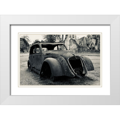 French History White Modern Wood Framed Art Print with Double Matting by Alcantara, Miguel