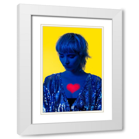 Ukrainian girl White Modern Wood Framed Art Print with Double Matting by Werner, Piotr